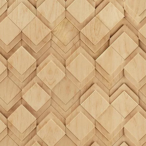 Mona  geometrikus rombuszmintás meleg karamellbarna-fekete tapéta 81676