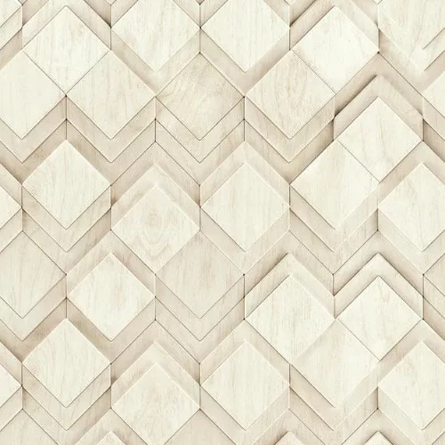 Mona geometrikus rombuszmintás meleg bézsbarna-fekete tapéta 81678