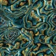 Mona örvénylő 3D mintás, türkizkék-fekete tapéta 81693