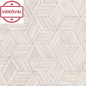   Leyla halványszürke - bézs halszálka mintás tapéta 81699