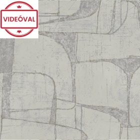   Leyla barnásszürke absztrakt geometriai mintás tapéta 82453