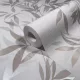 Mona skandináv stílusú finoman ívelő levélmintás tapéta 82459