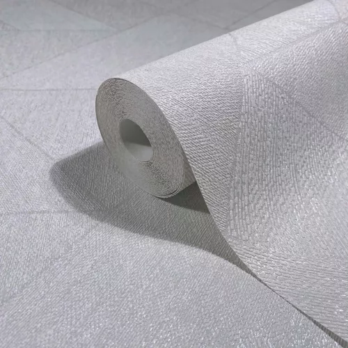 Naomi geometriai mintás szövött hatású  gyöngyházfehér tapéta 82545