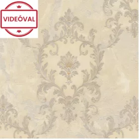   Carrara 2 barna-szürke lágyan csillámló luxus barokk mintás tapéta 83606