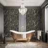 Fekete arany repedezett hatású márvány mintás olasz luxus tapéta 84601