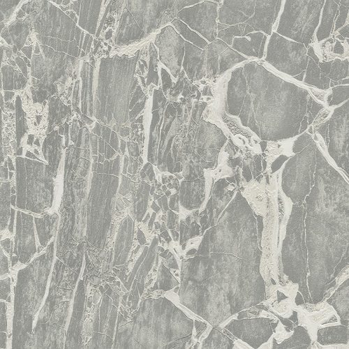 Szürke-törtfehér ezüstösen játszó márványos olasz luxus tapéta 84608