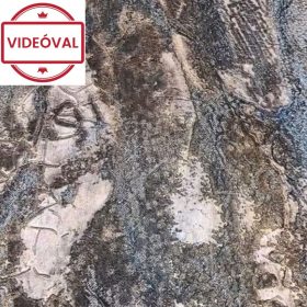   Fényes sötét árnyalatú márvány mintás olasz luxus tapéta 84622