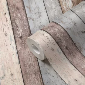   Wood'n Stone színes koptatott lambéria mintás tapéta 8550-39
