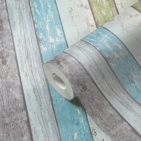   Wood'n Stone boho színes lambéria mintás tapéta 8550-77