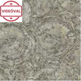   Carrara Best olasz luxus szürke-arany-fekete félbe vágott kőzet hatású tapéta 85617