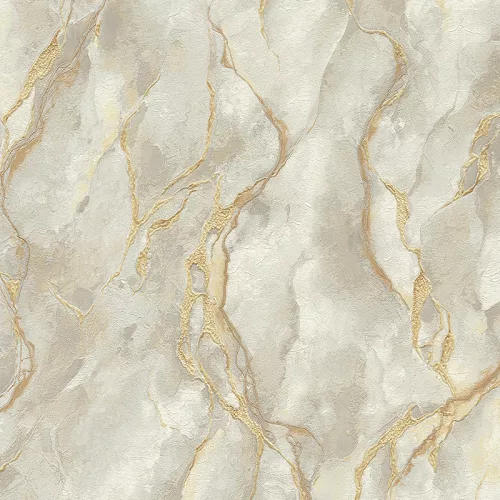 Carrara 4. bézs-szürke-arany gyöngyházfényű exkluzív márvány mintás tapéta 86761