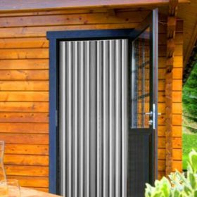 Térelválasztó függöny 90 x 200cm szürke-fehér