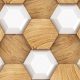 100centiméter széles 3D hatású hatszög mintás luxus tapéta 88281-1