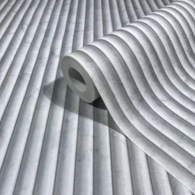  Mona modern lamella mintás szürke-fehér színű tapéta 89005