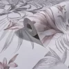 Fehér/zsályazöld/púderrózsaszín, elegáns virágos PIA tapéta89051
