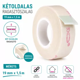 Kétoldali ragasztószalag szivacsos 1,5m