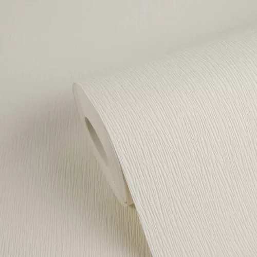 Krémszín, önmagában mintás tapéta Designed in White   95872-1