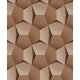 Barna-bézs modern 3D geometria mintás tapéta A54602