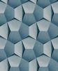 Kék modern 3D geometria mintás tapéta A54603