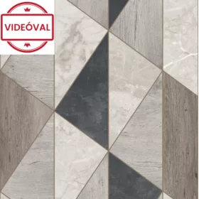   Arcadia szürke-fekete-arany-fehér fa geometriai mintás tapéta A65104