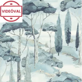   Arcadia drapp alapon kék-szürke fás mintás tapéta A69203