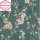 Omura zöld alapon barack virág mintás tapéta A70002