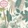 Arcadia fehér alapon zöld-barna leveles mintás tapéta A70702