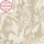 Omura barna alapon fényes fehér levél mintás tapéta A71101