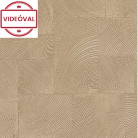 Omura barna kockás, hullámos mintás tapéta A71502