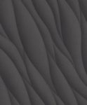   Sötétszürke-antracit  árnyalatú 3D hullám mintás tapéta AF24534