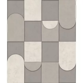   Szürkésbarna-szürke modern 3D geometria mintás tapéta  AF24550