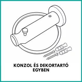 Szimpla konzol dekortartóval