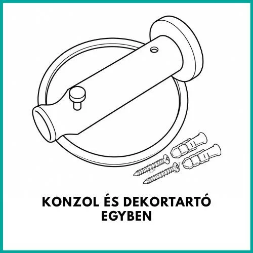 Szimpla konzol dekortartóval