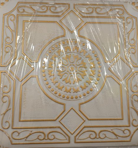 Hungarocell álmennyezet szürke alapon arany klasszikus mintával