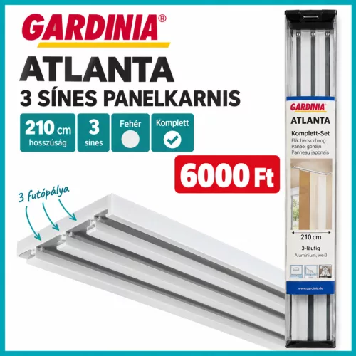 Komplett 3 sínes panelkarnis 210cm AKCIÓS