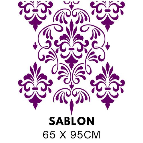 Klasszikus damaszt mintás festősablon 5093