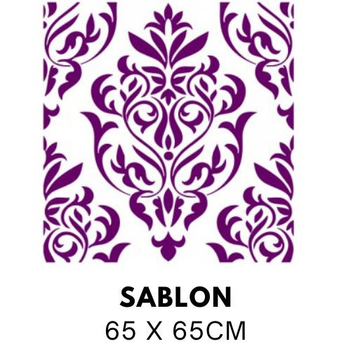 Klasszikus damaszt mintás festősablon 5095