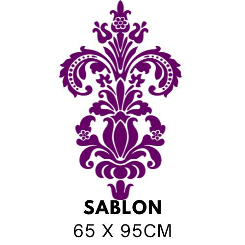 Klasszikus damaszt mintás festősablon 5101