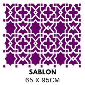 Csillag alakú marokkói mintás festősablon 5167-negatív