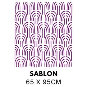 Art deco vonalmintás festősablon 5170