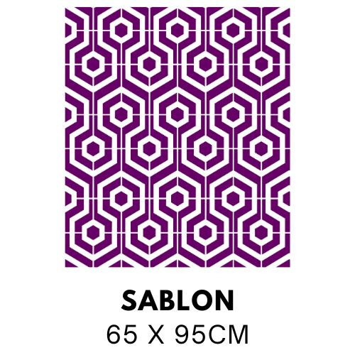 Modern Hexagon Faldekor Sablon 5247