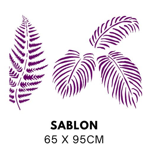 Trópusi Levelek Sablon 5266