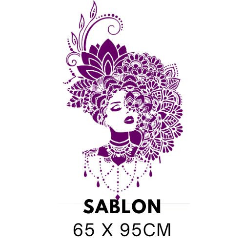 Női portré mandalával sablon 5274