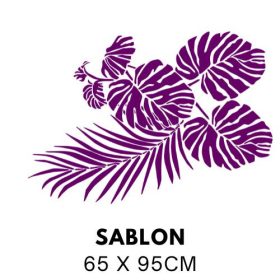 Monstera és pálmalevél sablon 5290