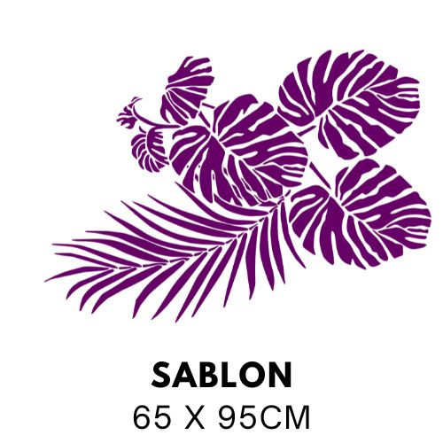 Monstera és pálmalevél sablon 5290