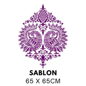 Pávas toll minta sablon 5325