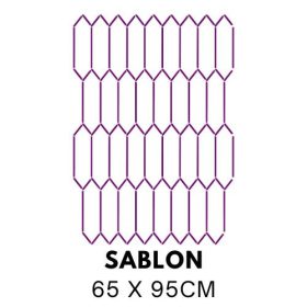 Hosszúkás hatszög minta sablon 5338