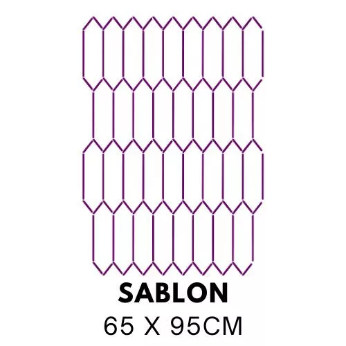 Hosszúkás hatszög minta sablon 5338