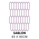 Hosszúkás hatszög minta sablon 5338