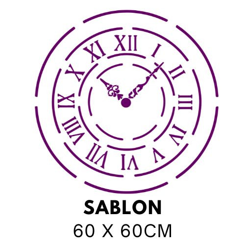 Egyszerű óra festősablon 5509